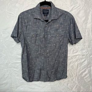 Denim & Flower buttoned short sleeve shirt - mens medium